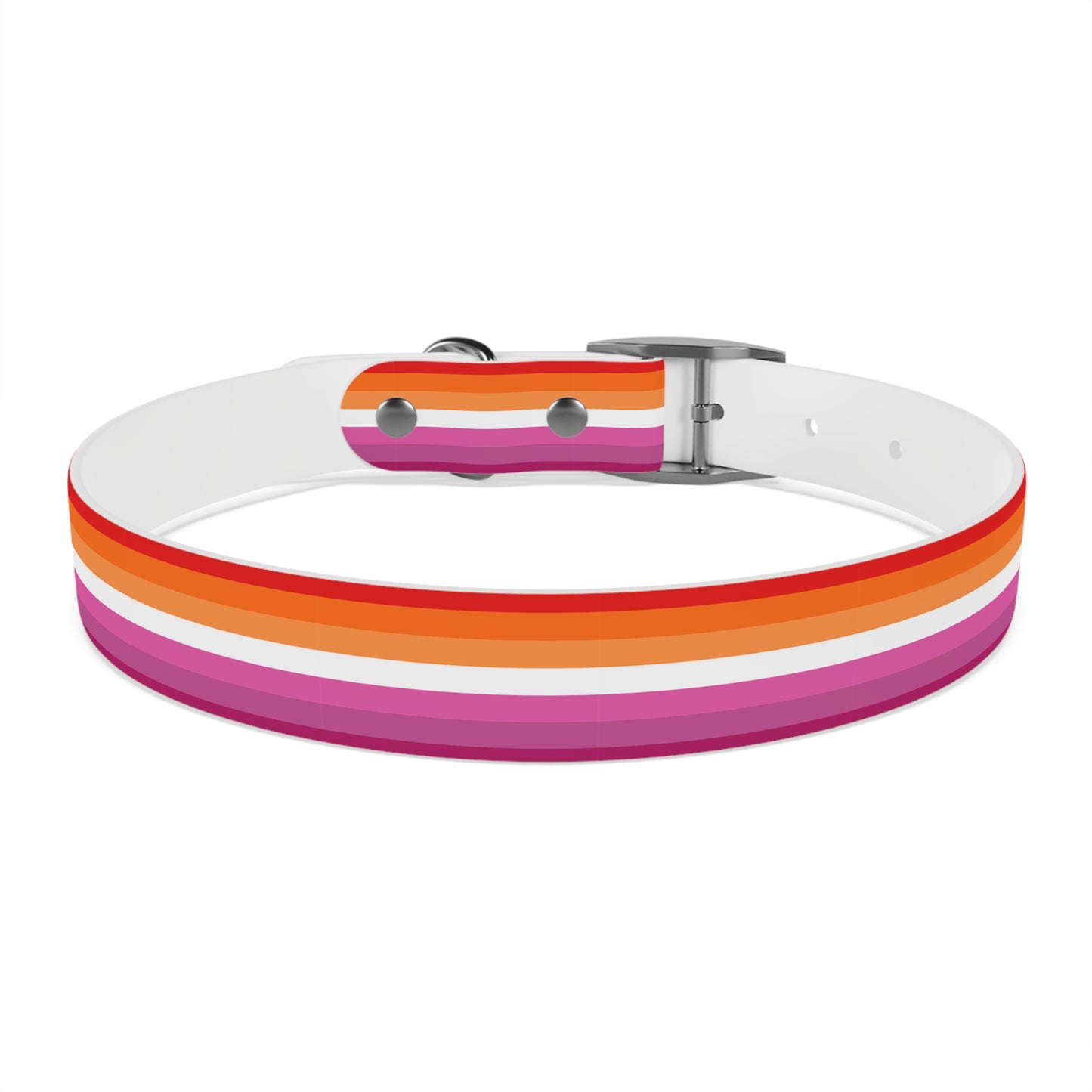 Lesbian Pride Flag Dog Collar