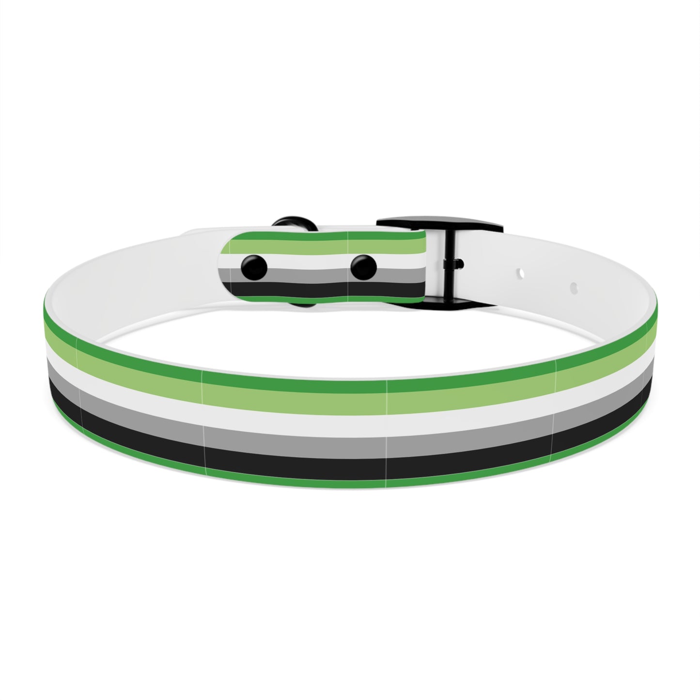 Aromantic Pride Flag Dog Collar