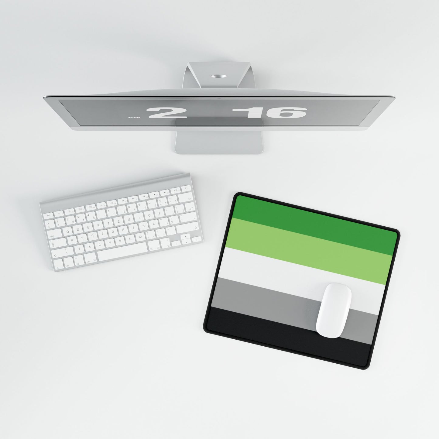 Aromantic Pride Flag Desk Mat