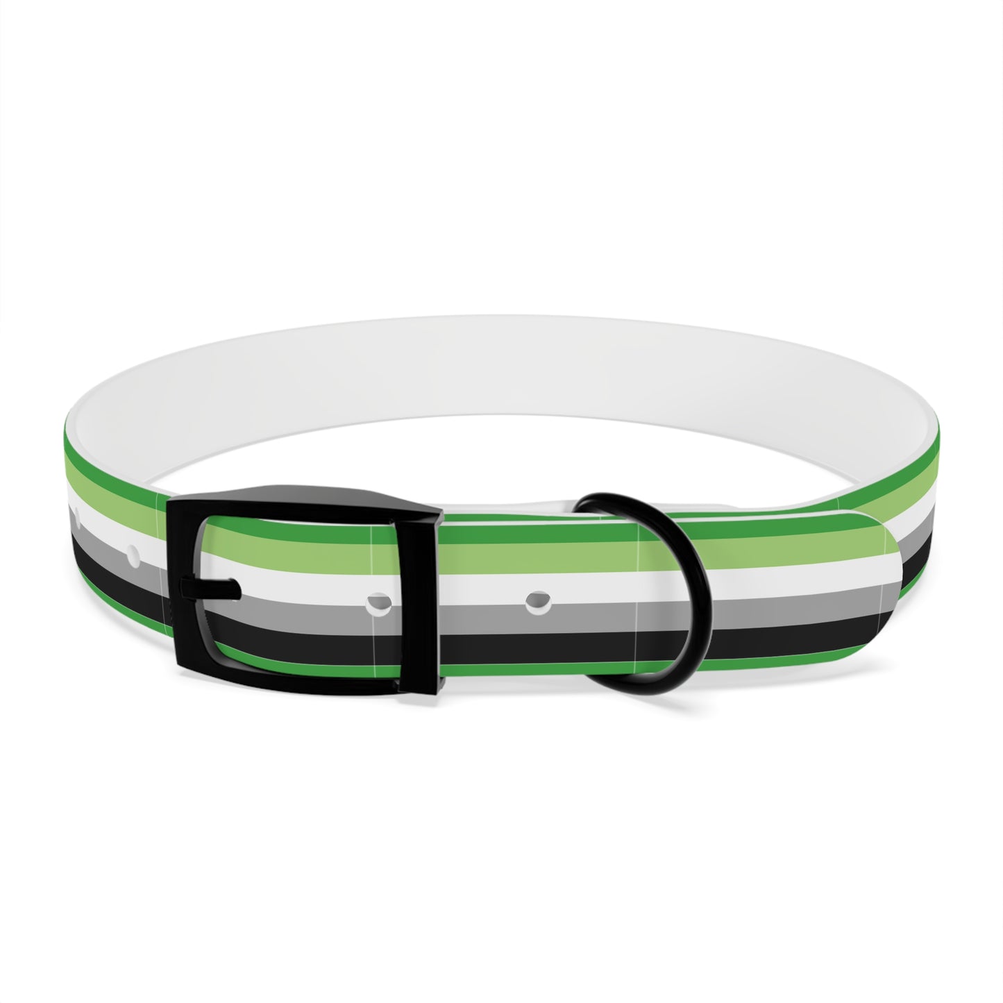 Aromantic Pride Flag Dog Collar
