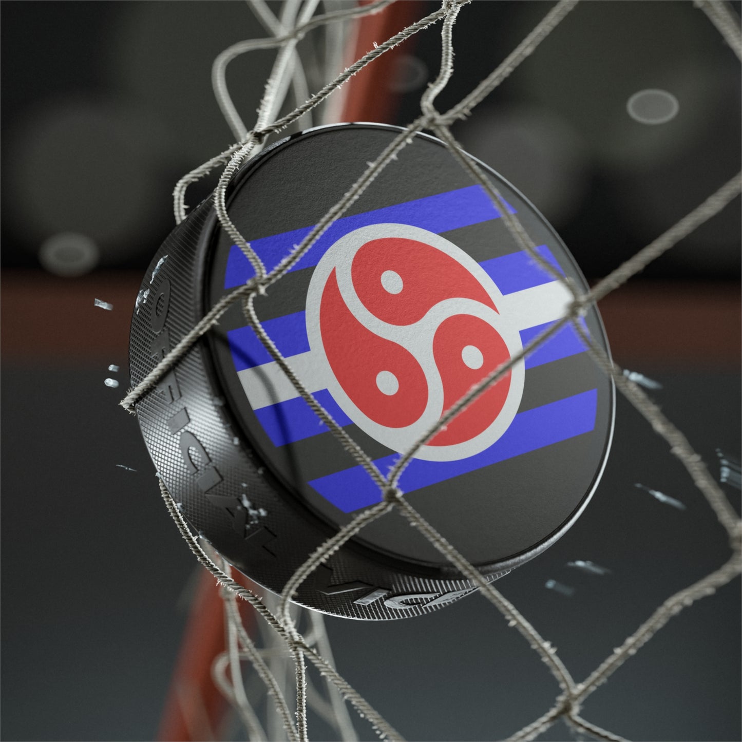 BDSM Fetish Pride Flag Hockey Puck