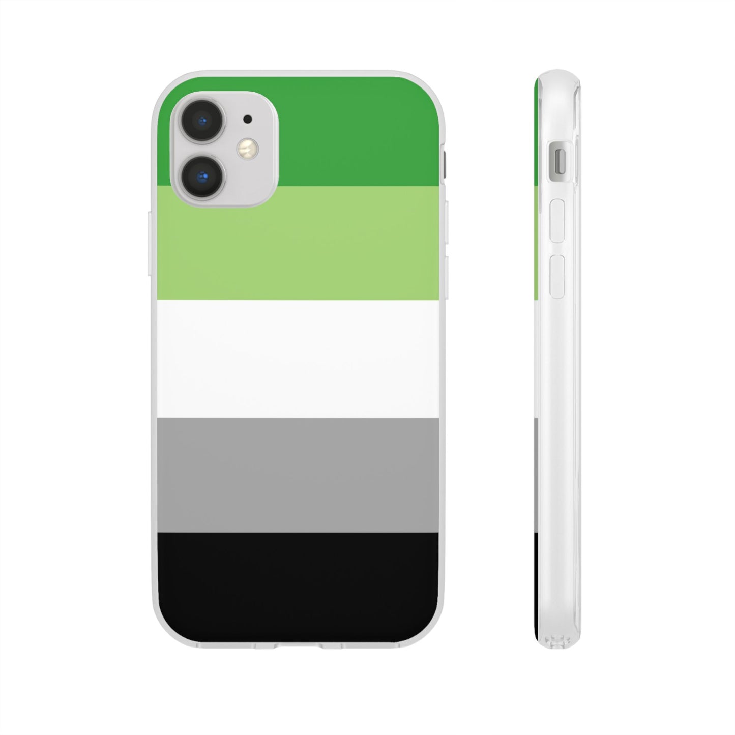 Aromantic Pride Flag iPhone Flexi Case - Multiple Generations
