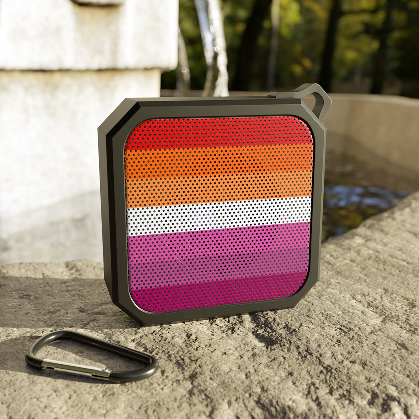 Lesbian Pride Flag Outdoor Bluetooth Speaker