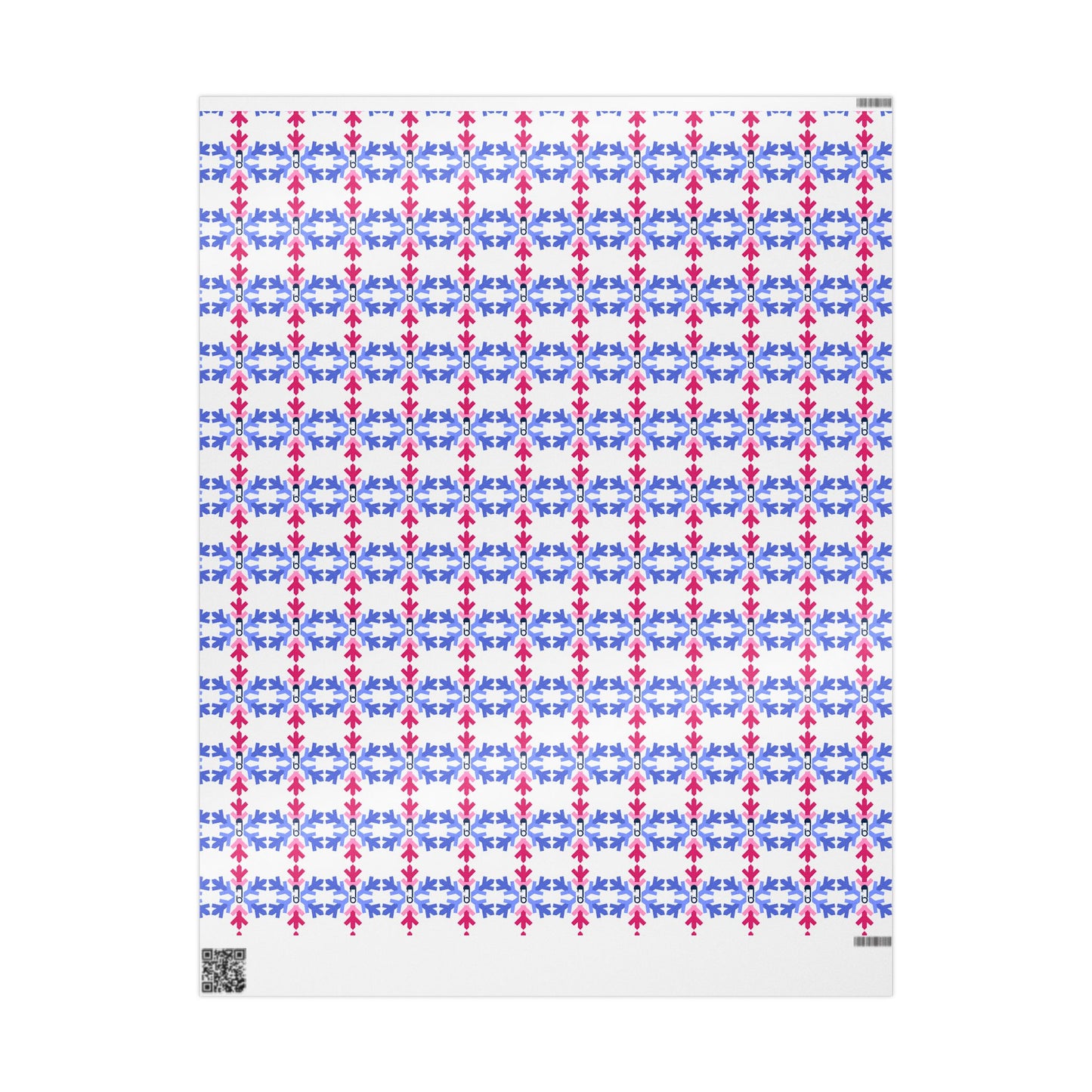 ABDL Pride Flag Snowflake Wrapping Paper - Multiple Sizes/Finishes