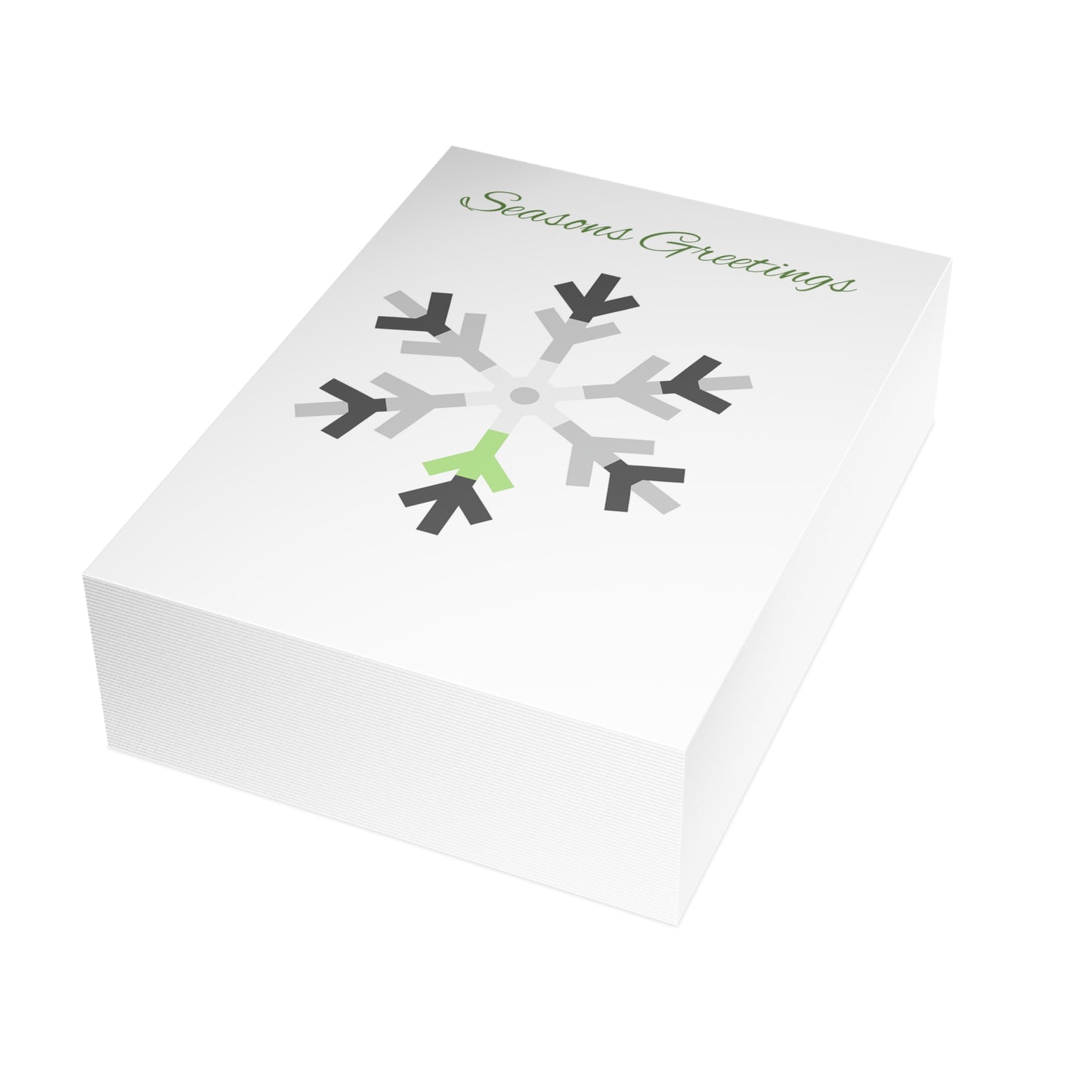 Agender Pride Flag Snowflake Greeting Cards