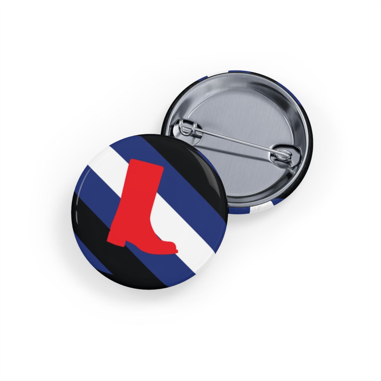 Boot Fetish Pride Flag Round Pins - Multiple Sizes