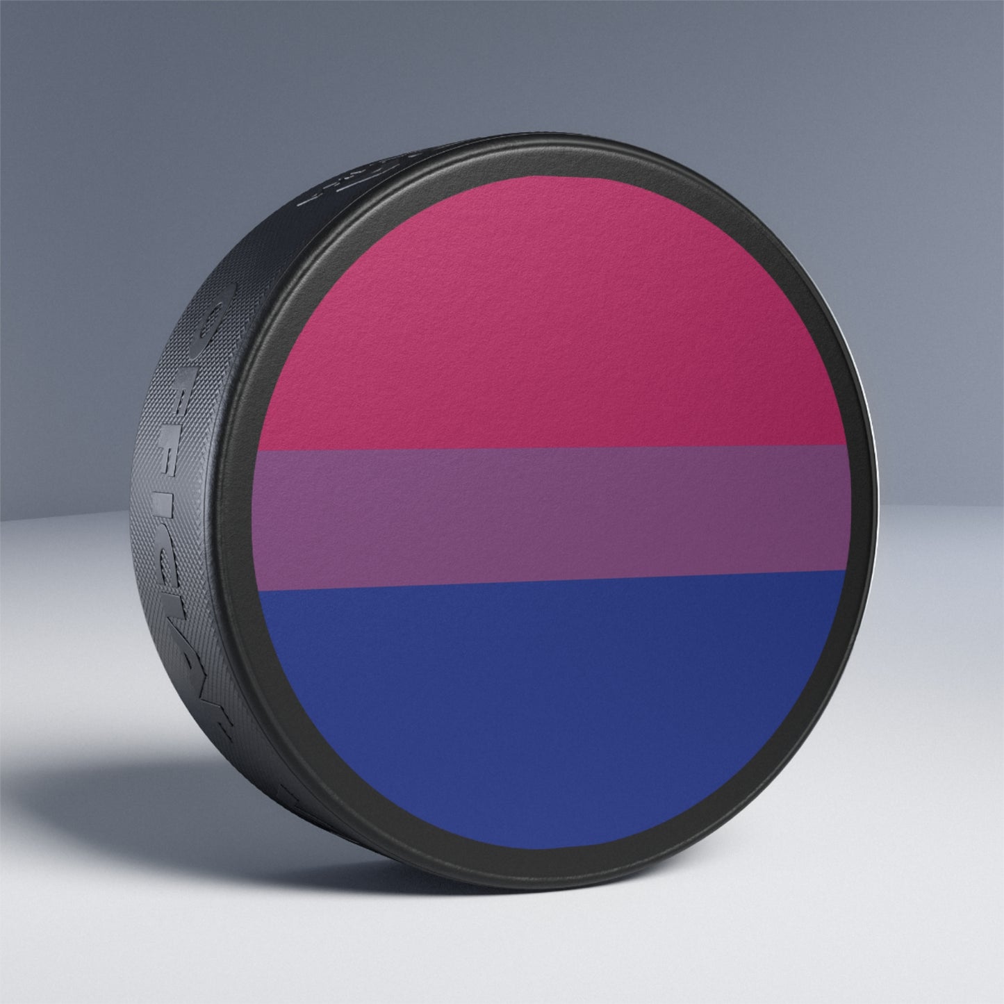 Bisexual Pride Flag Hockey Puck