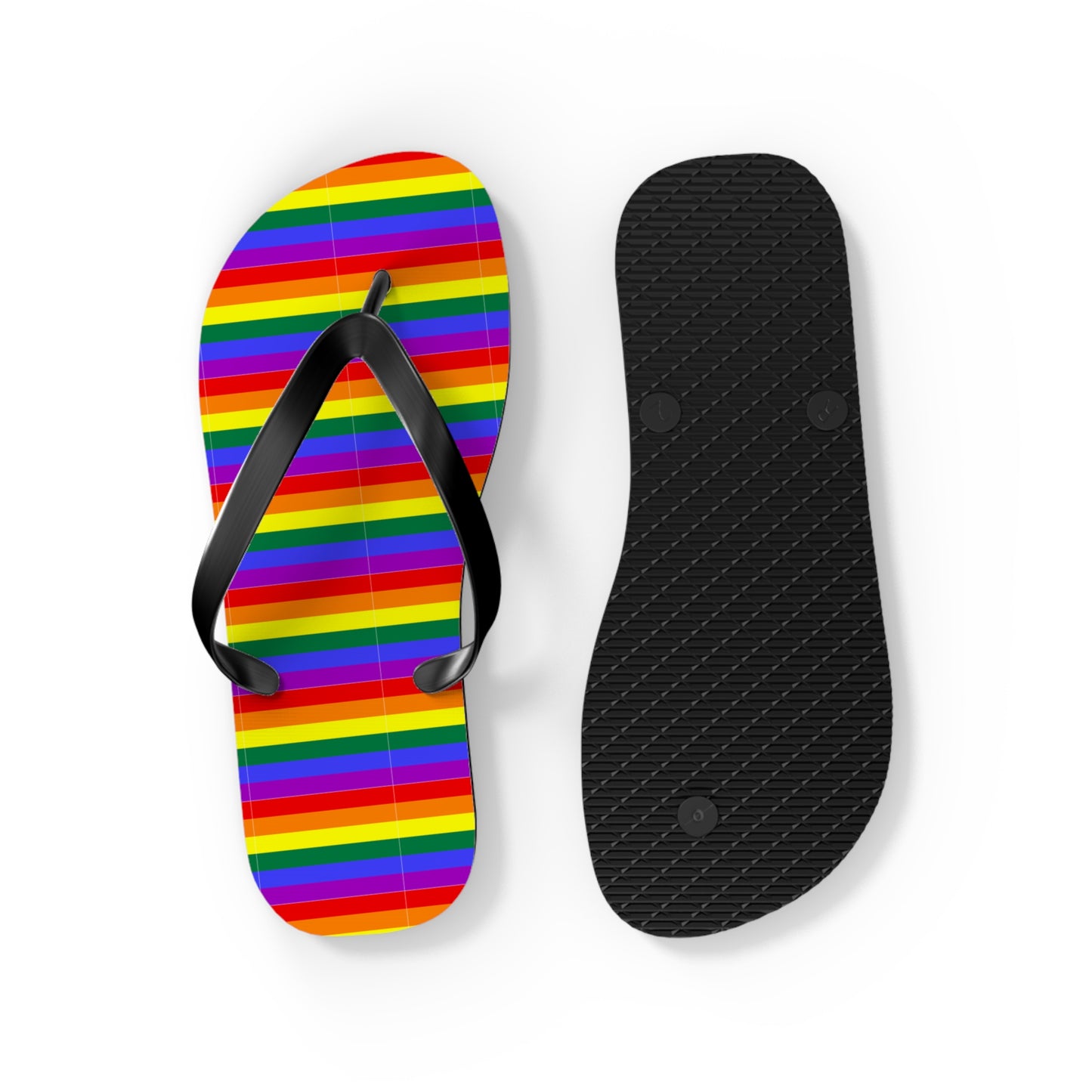 Pride Rainbow Flag Flip Flops for Summer Fun