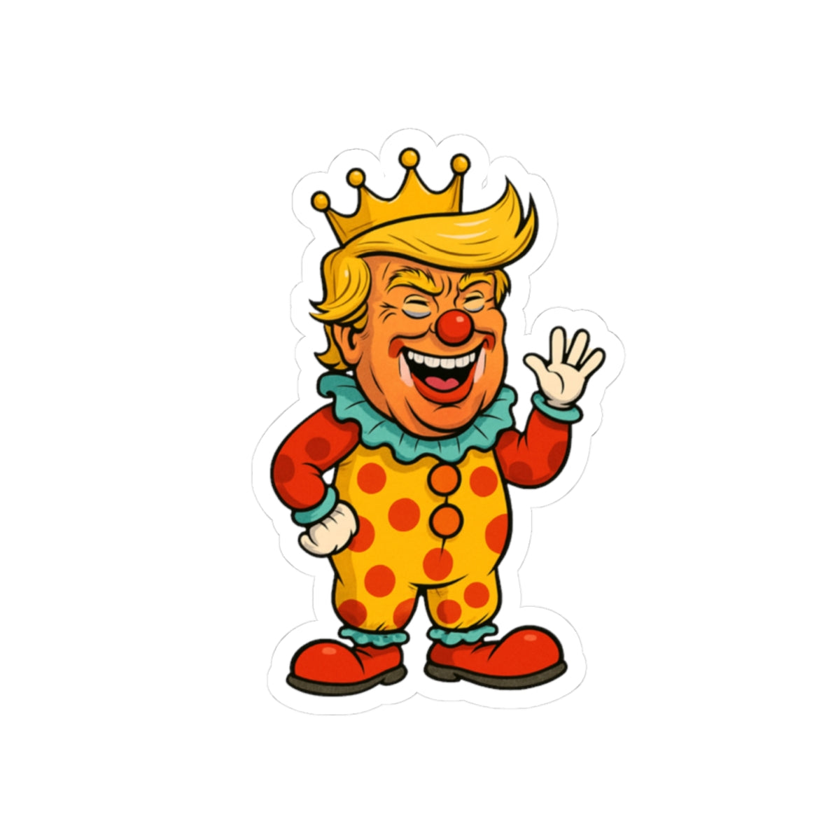 The Clown King Kiss-Cut Sticker