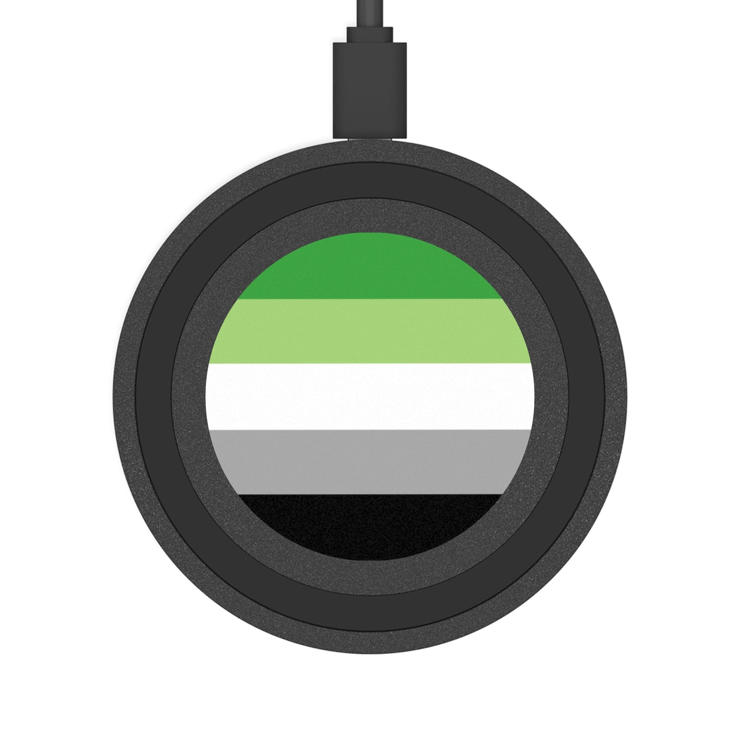 Aromantic Pride Flag Wireless Charger