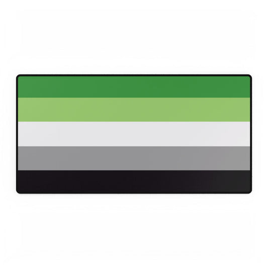 Aromantic Pride Flag Desk Mat