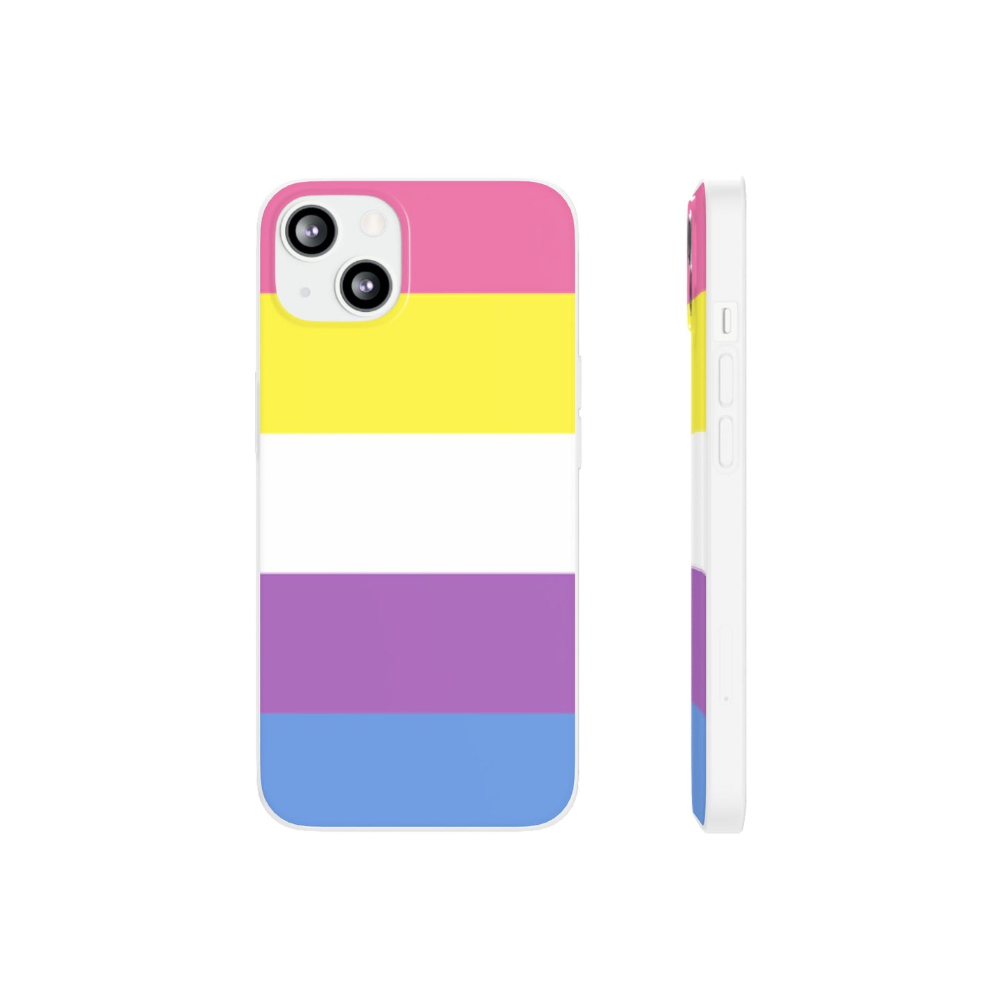 Bigender Pride Flag iPhone Flexi Case - Multiple Generations