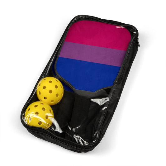 Bisexual Pride Flag Pickleball Paddle Set