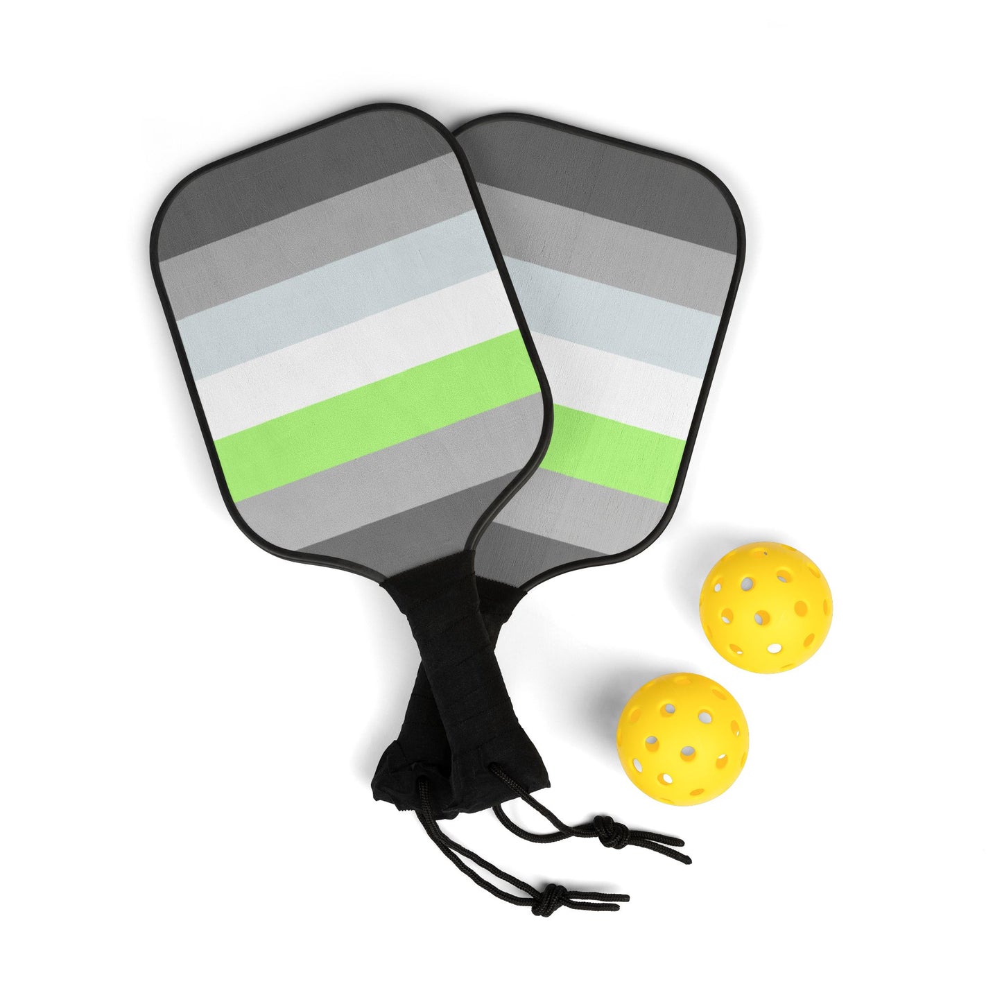 Demiagender Pride Flag Pickleball Paddle Set