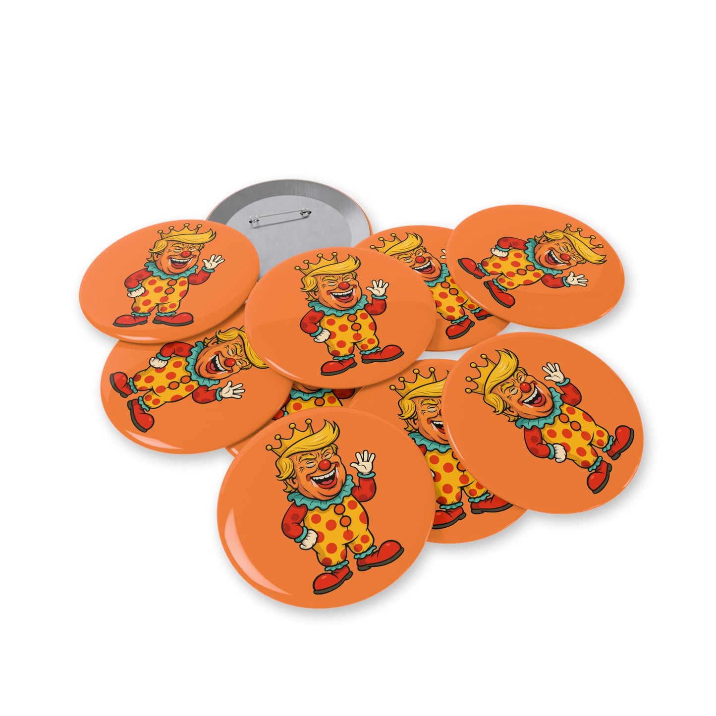The Clown King Round Button