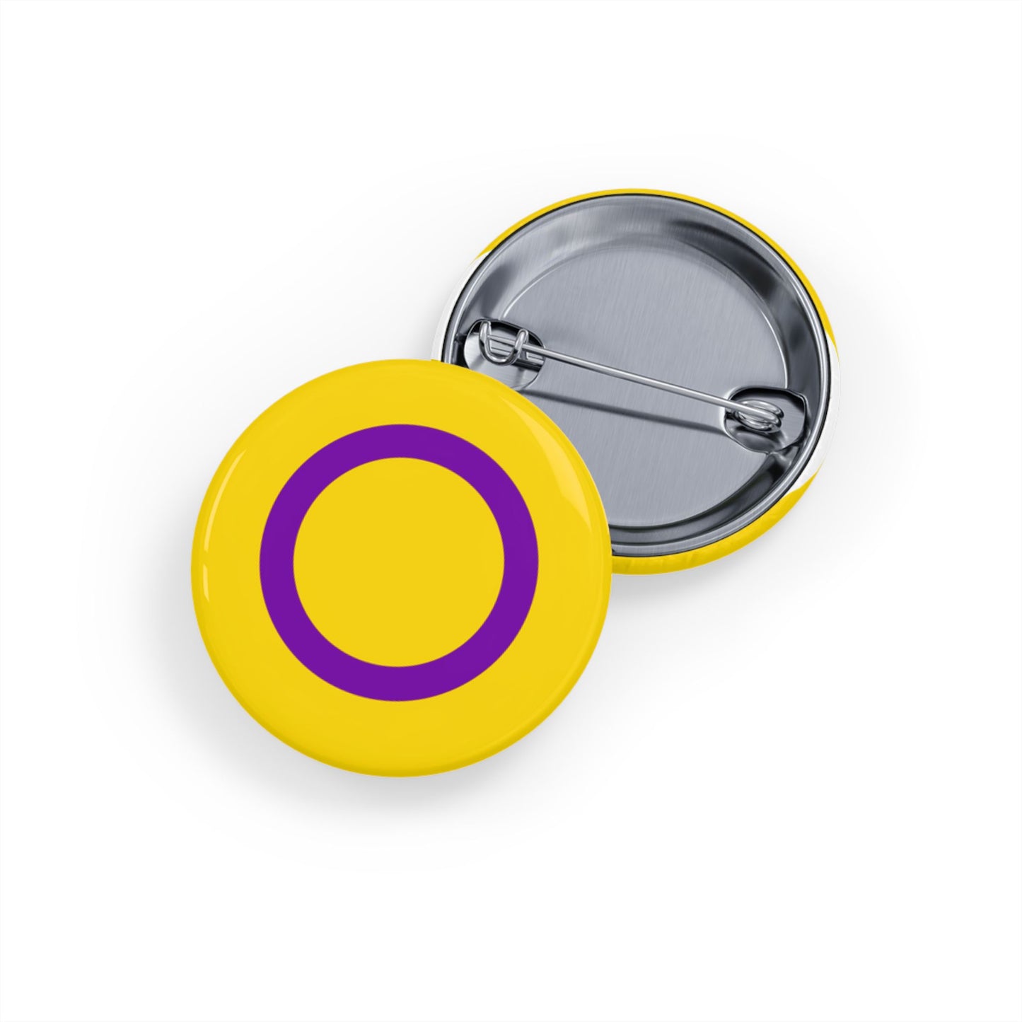 Intersex Pride Flag Round Pins - Multiple Sizes