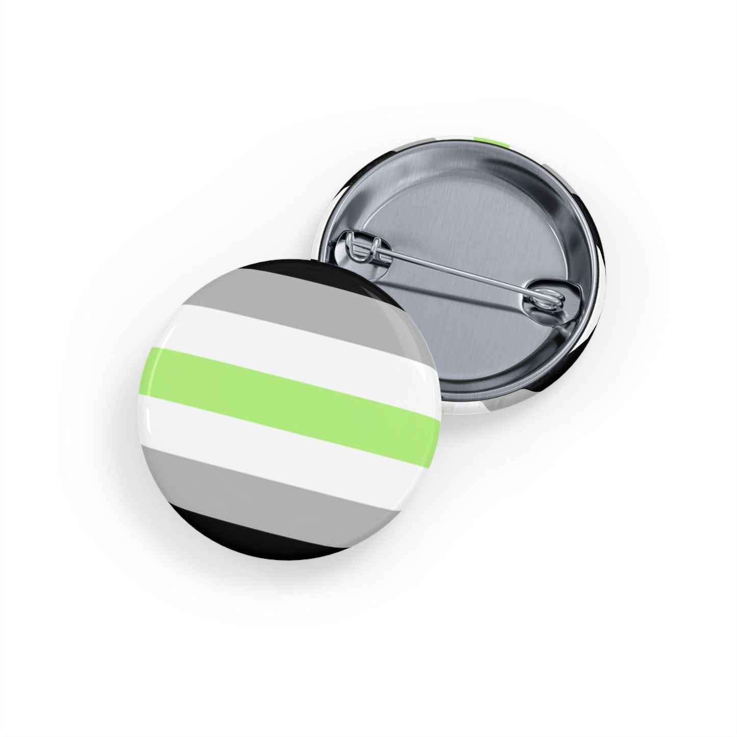 Agender Pride Flag Round Pin