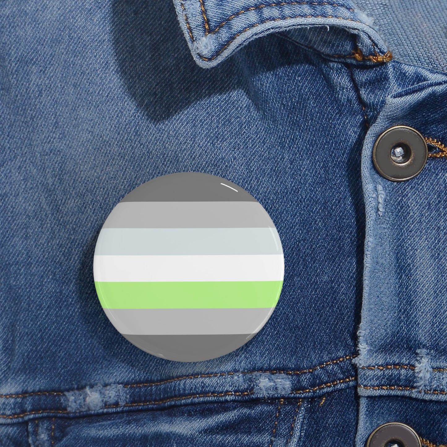 Demiagender Pride Flag Round Pins - Multiple Sizes