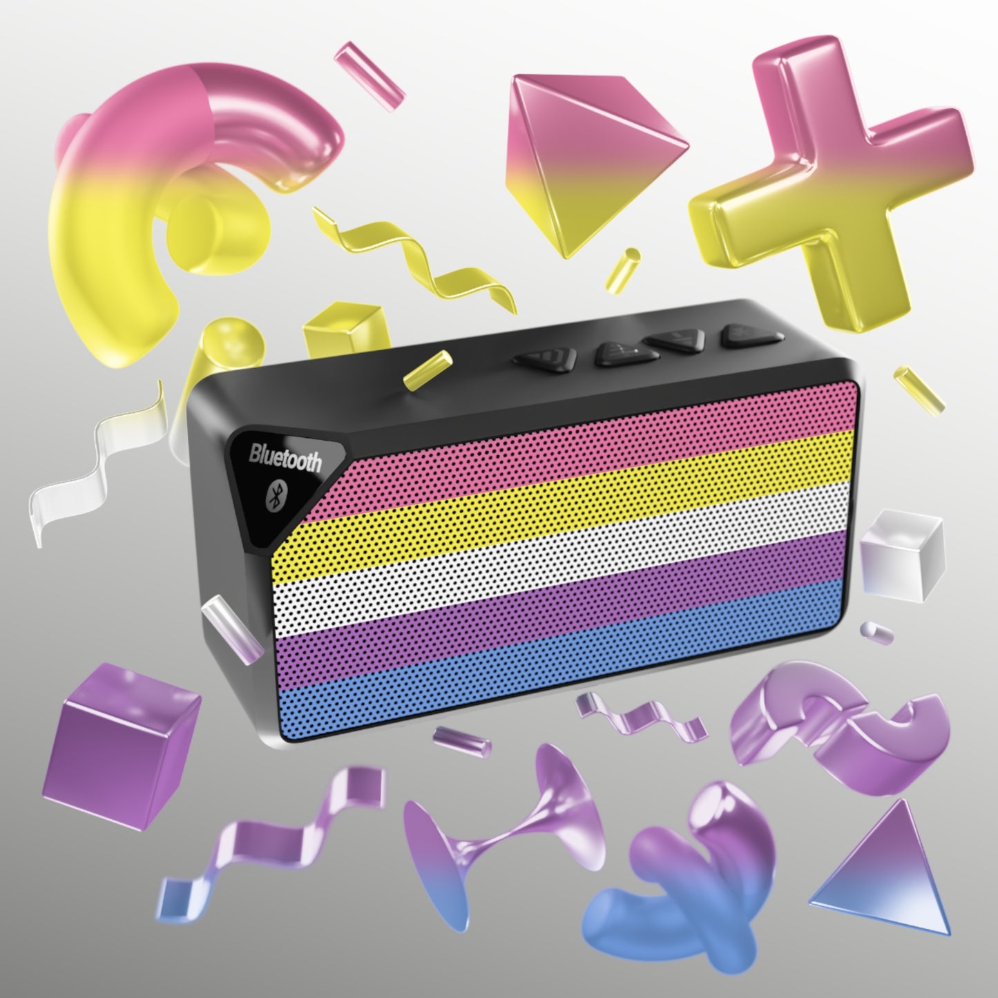 Bigender Pride Flag Bluetooth Speaker