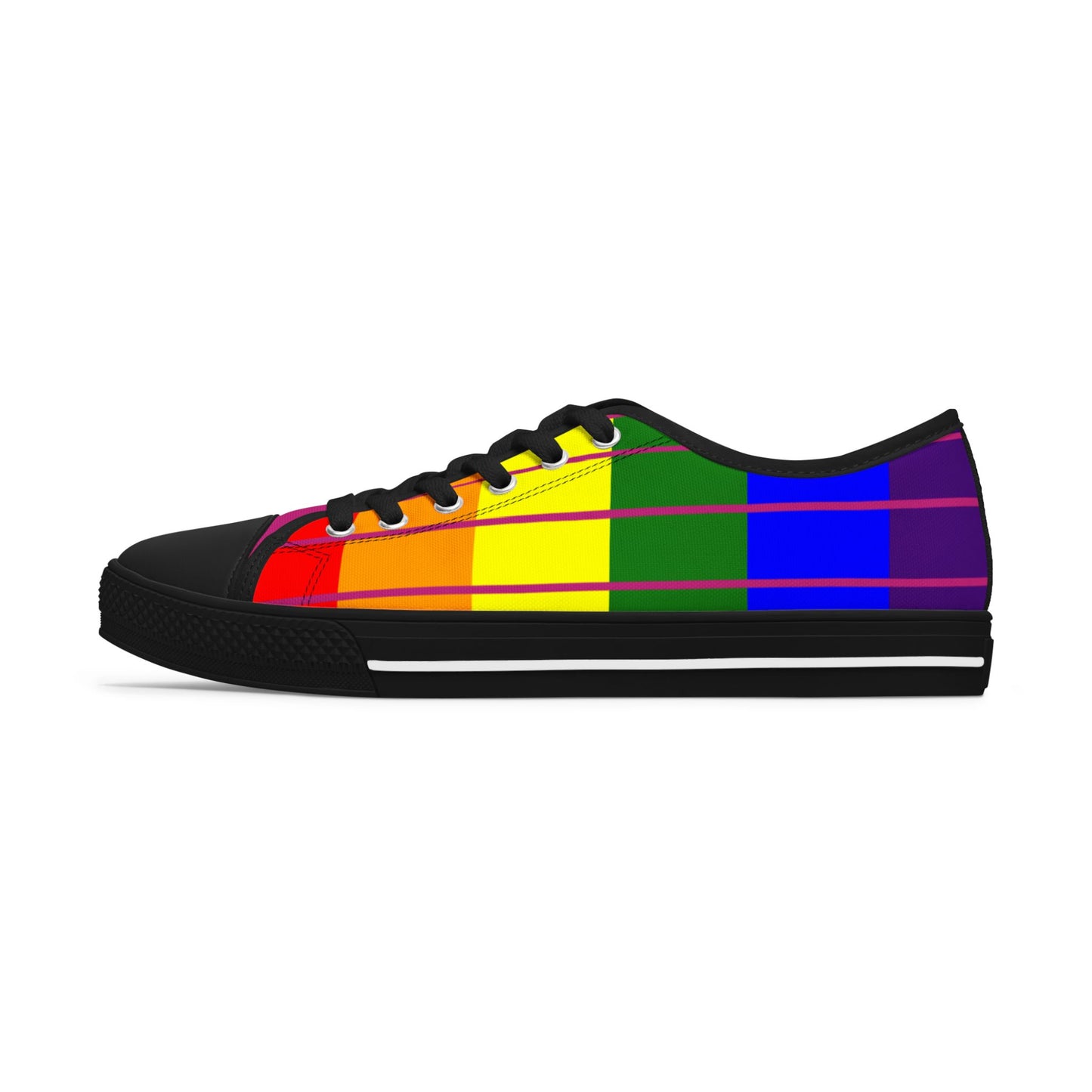 Pride Rainbow Flag Women's Low Top Sneakers