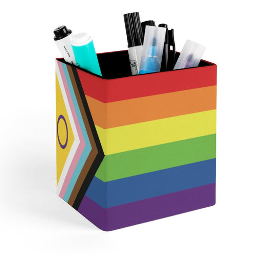 Inclusive Progress Pride Flag Pen Holder