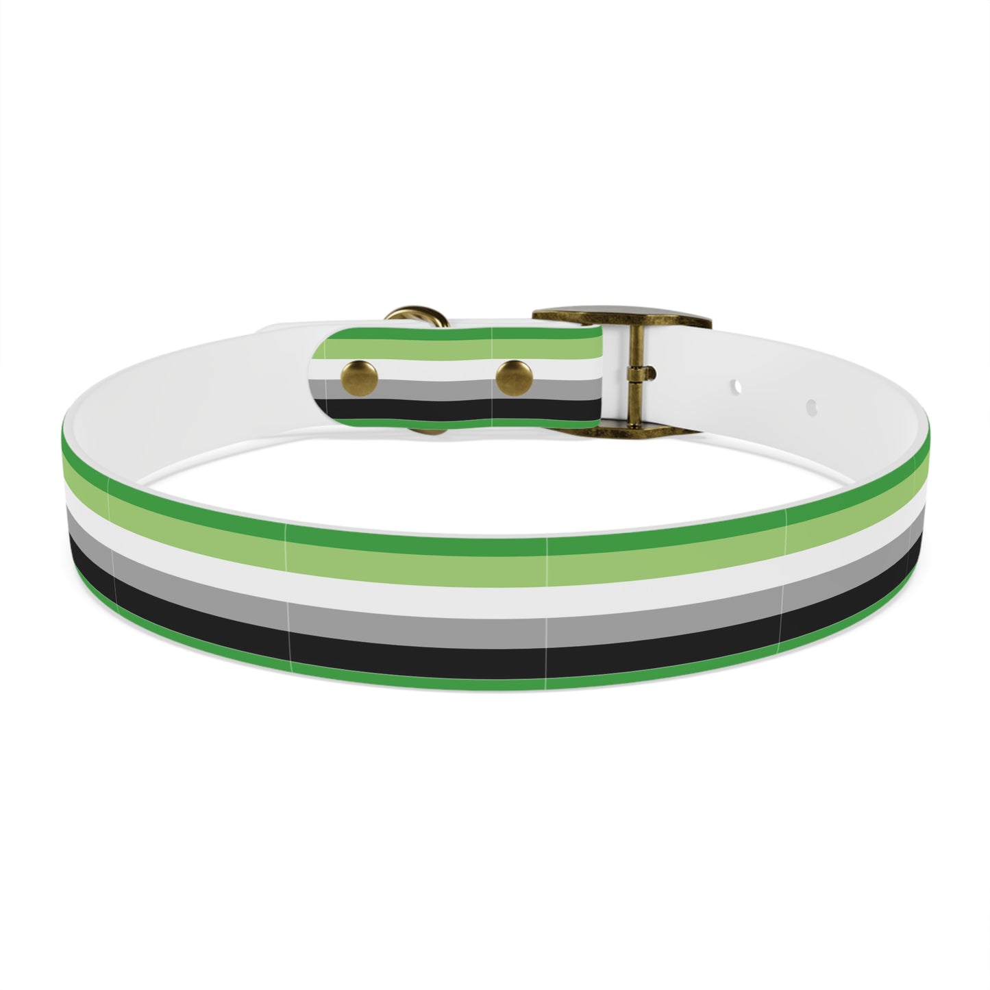 Aromantic Pride Flag Dog Collar