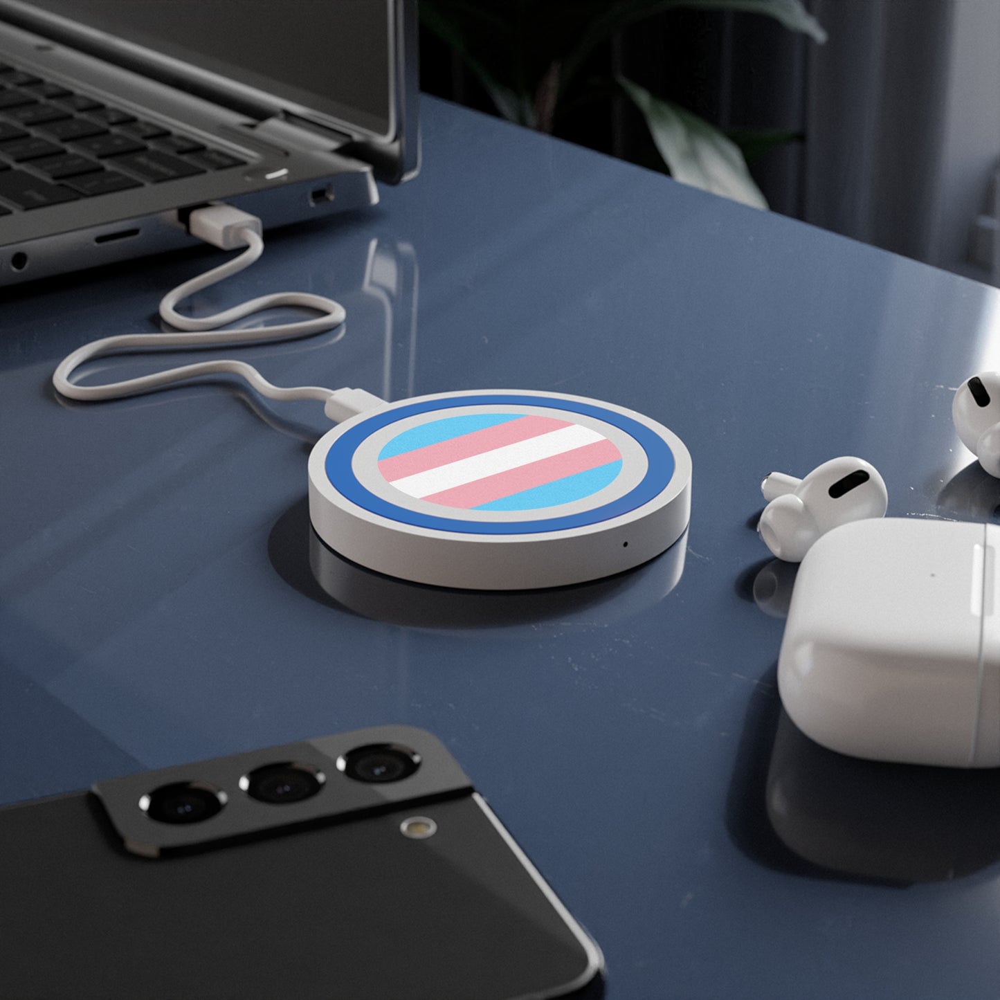 Transgender Pride Flag Wireless Charger