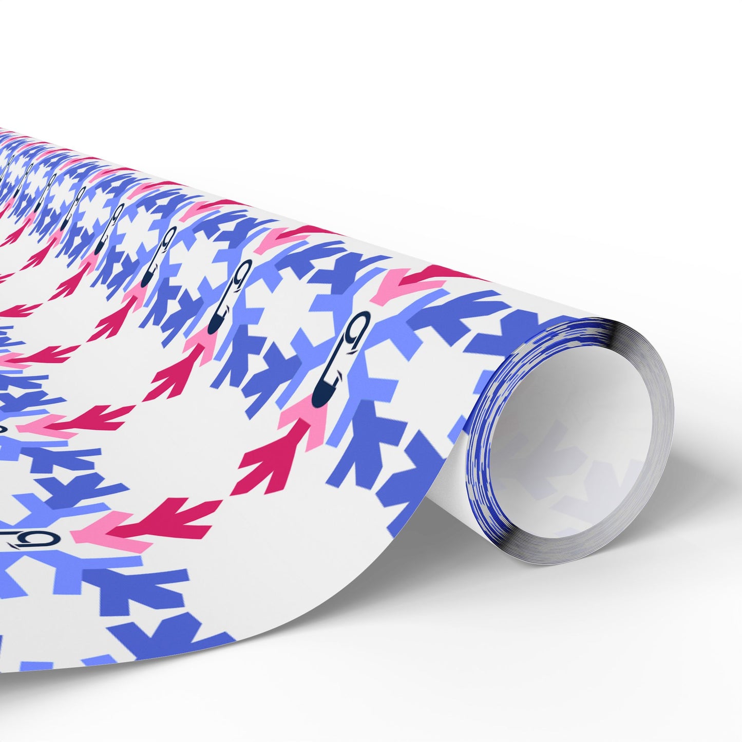 ABDL Pride Flag Snowflake Wrapping Paper - Multiple Sizes/Finishes