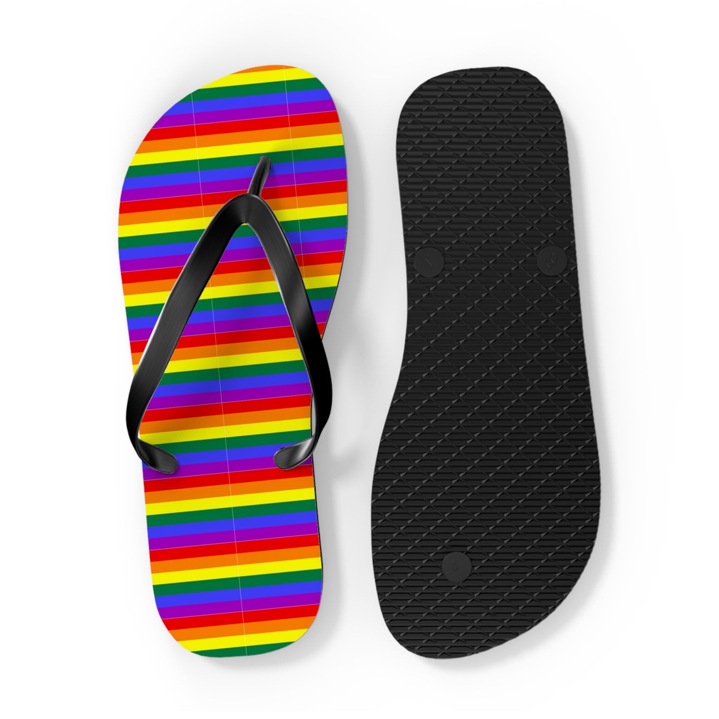 Pride Rainbow Flag Flip Flops for Summer Fun