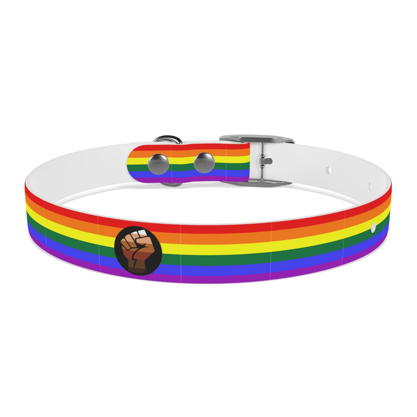 QPOC Pride Flag Dog Collar