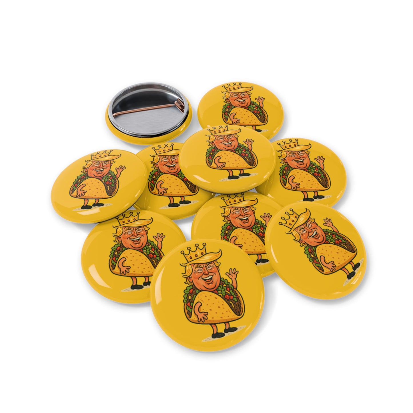 The Taco King Round Button