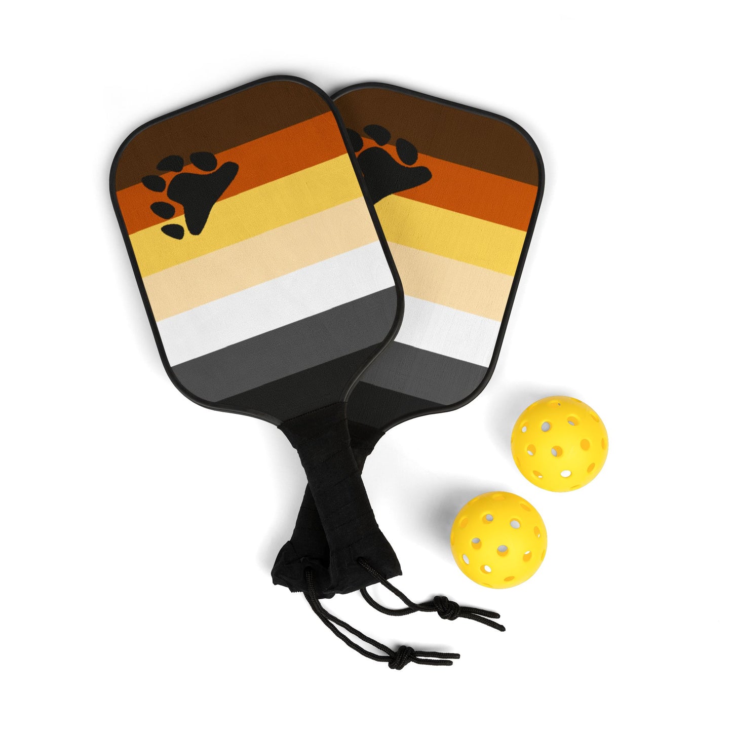 Bear Pride Flag Pickleball Paddle Set