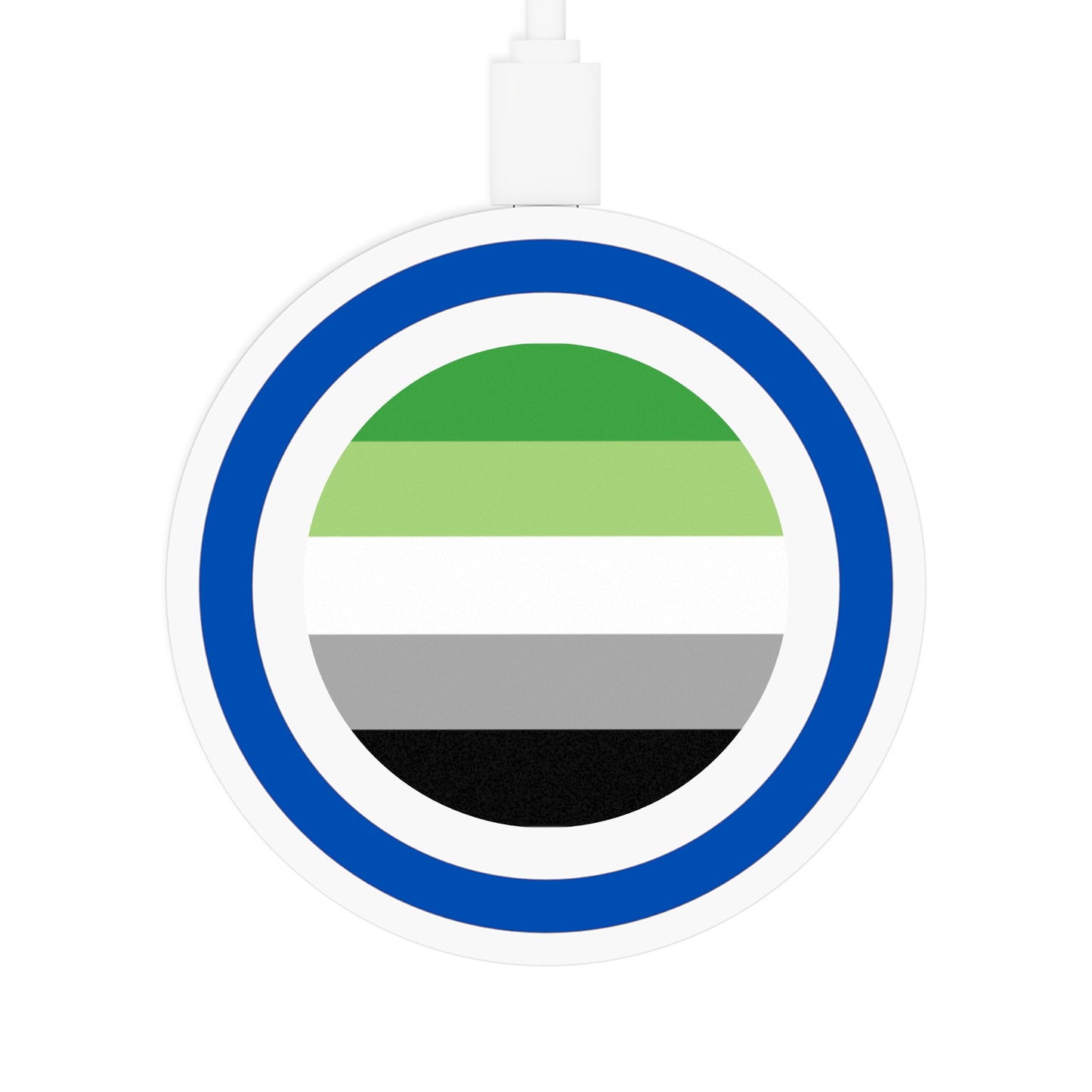 Aromantic Pride Flag Wireless Charger