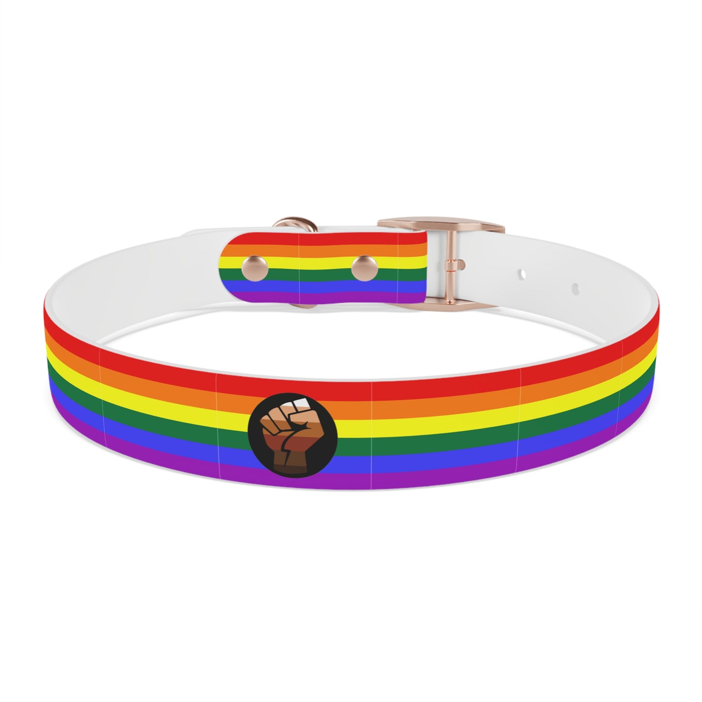 QPOC Pride Flag Dog Collar