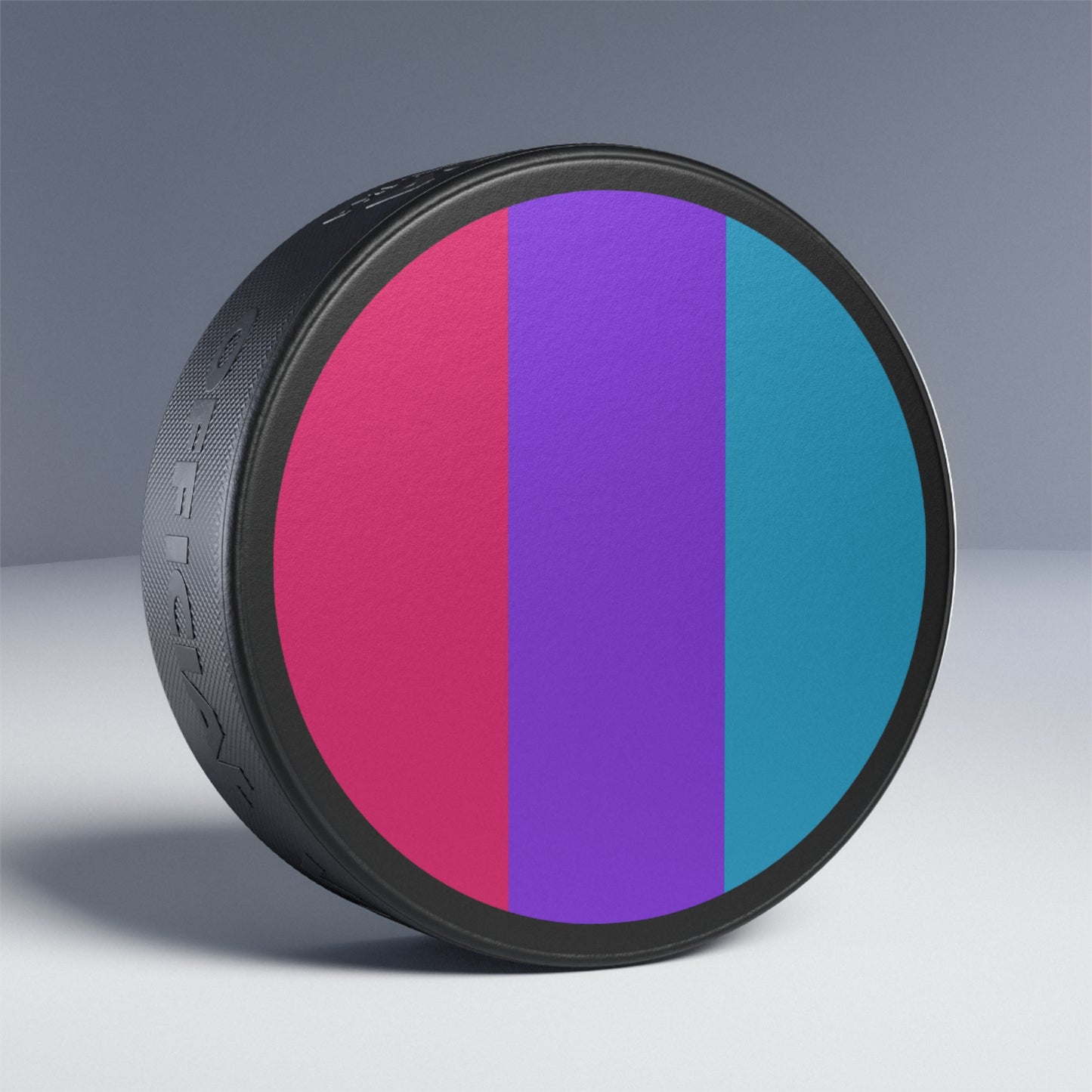 Androgyne Pride Flag Hockey Puck