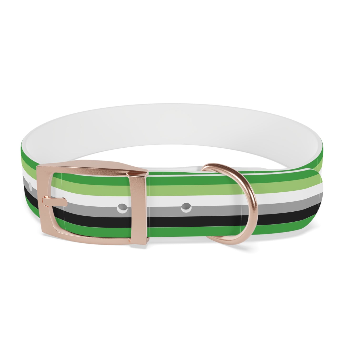 Aromantic Pride Flag Dog Collar
