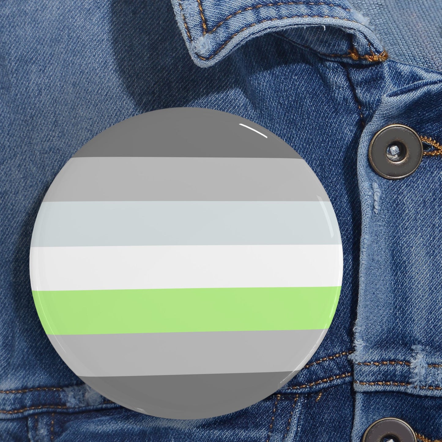 Demiagender Pride Flag Round Pins - Multiple Sizes