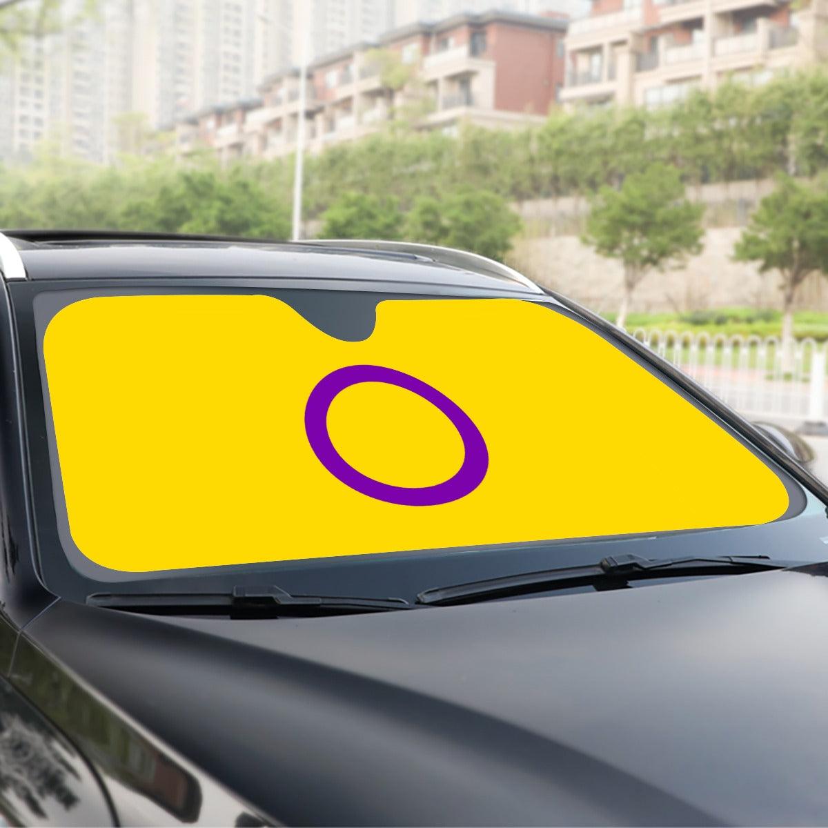 Intersex Pride Flag Windshield Sunshade | 137 cm (53.9")