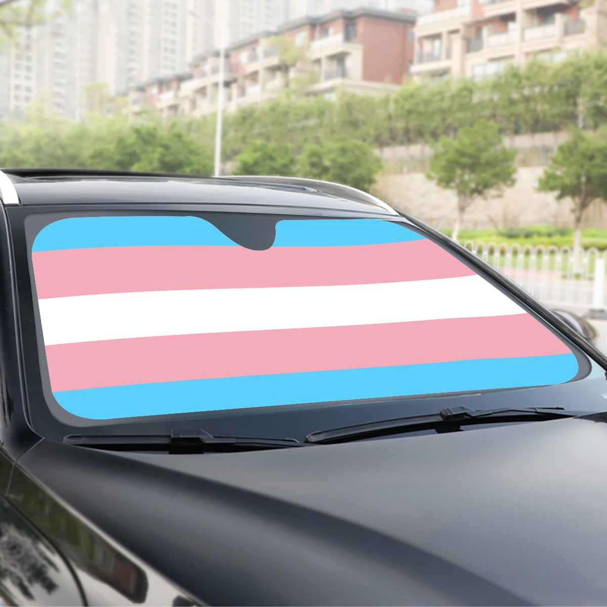 Transgender Pride Flag Windshield Sunshade | 137 cm (53.9")