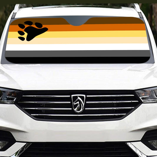 Bear Pride Flag Windshield Sunshade | 145 cm (57.1)