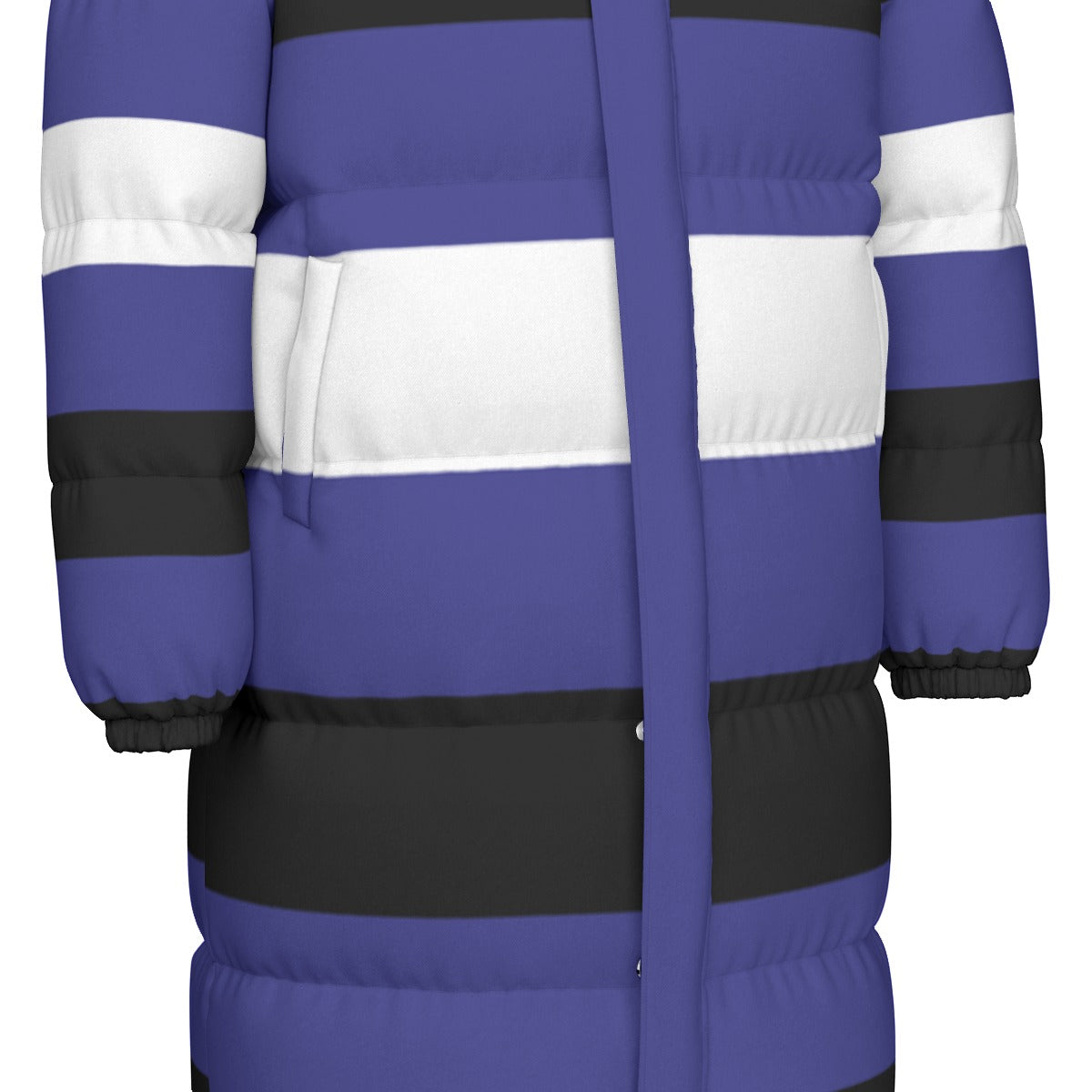 Leather Pride Flag All-Over Print All Genders Long Down Jacket