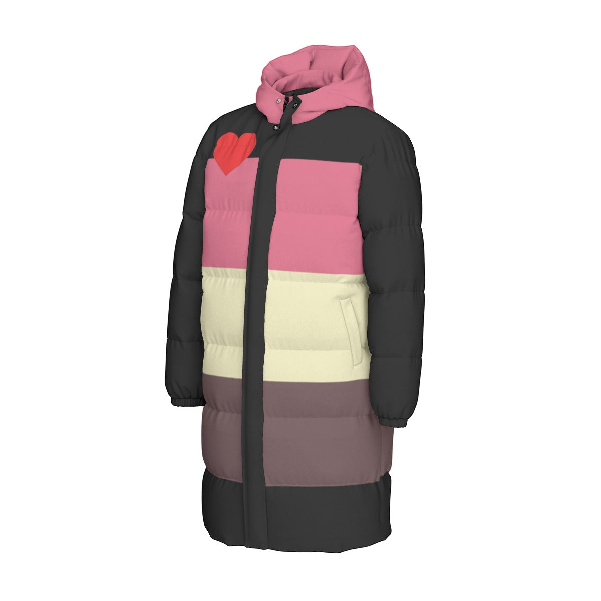 Fat Fetish Pride Flag All-Over Print All Genders Long Down Jacket