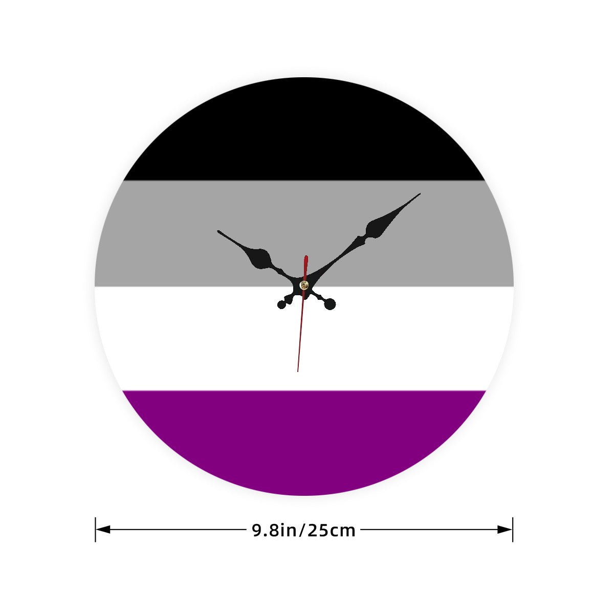 Asexual Pride Flag Wooden Wall Clock