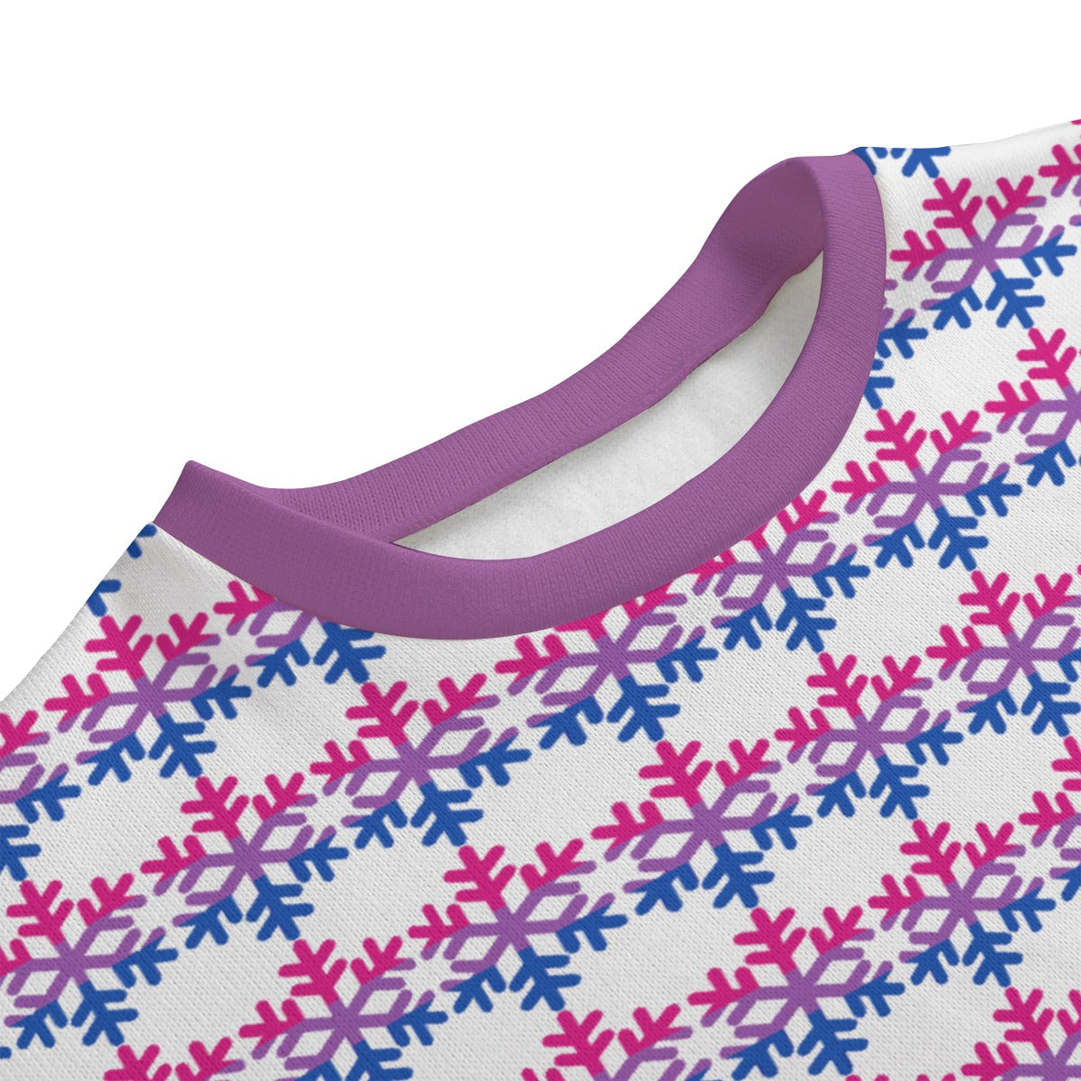 Bisexual Pride Flag Snowflake Knitted Fleece - All Genders