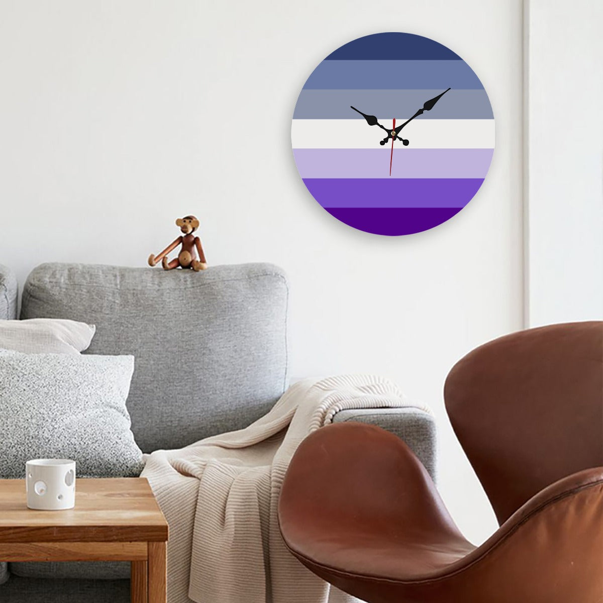 Butch Pride Flag (dorian-rutherford) Wooden Wall Clock