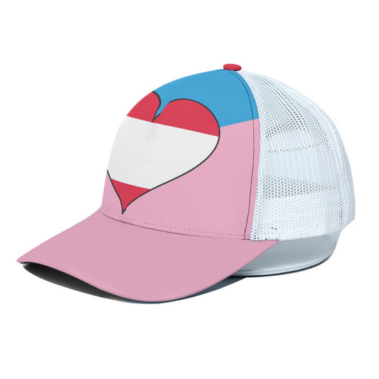 Age Play Fetish Flag Hat With White Half-mesh