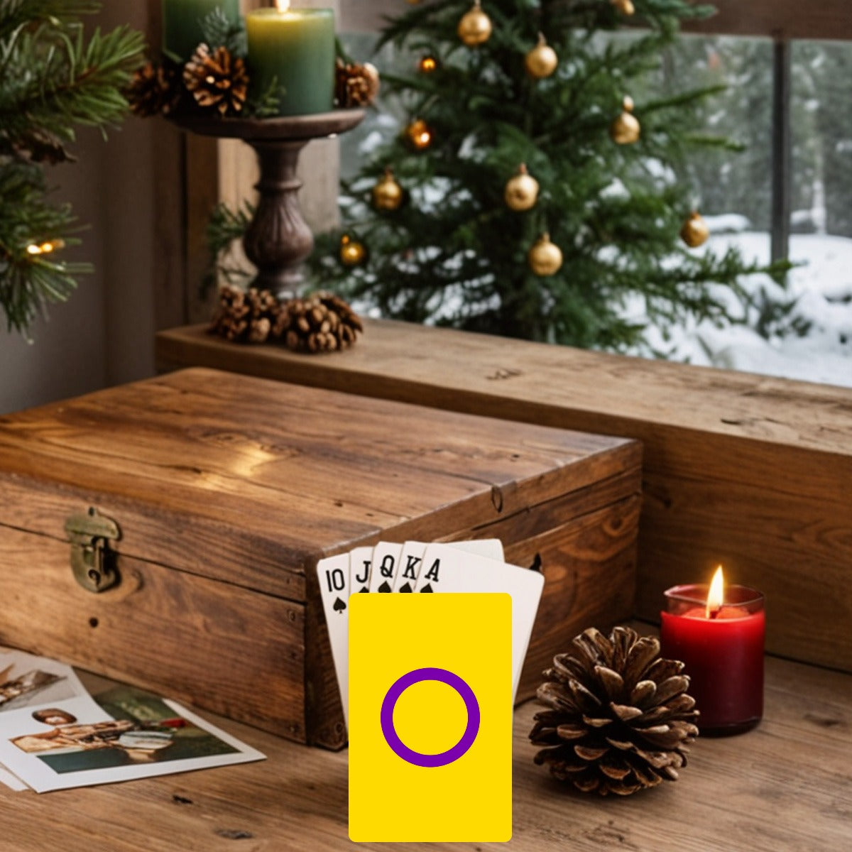 Intersex Pride Flag Playing Cards with Tin Case