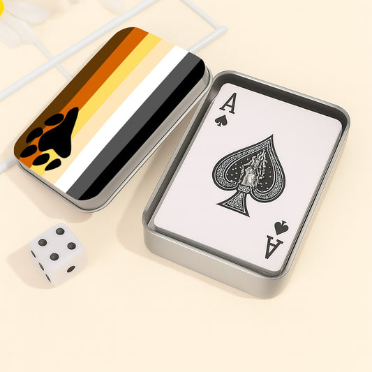 Bear Pride Flag Playing Cards with Tin Case