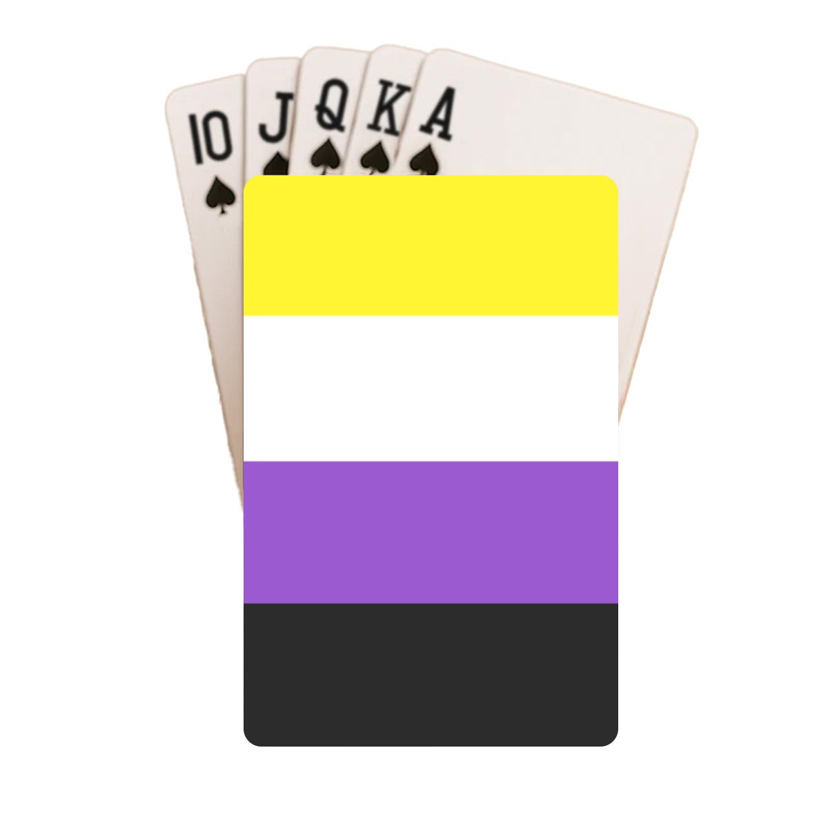 Non-Binary Pride Flag Playing Cards with Tin Case