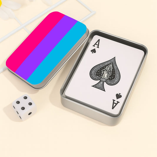 Androgyne Pride Flag Playing Cards with Tin Case